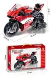 Zhengbo Ducati motorcycle building block assembly, educational toys, domestic models for children and adults, trendy decorative items, gifts details Picture